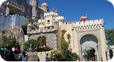 Sintra Palace with colorful architecture